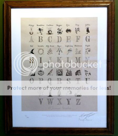 Print of Wizarding Alphabet poster from baby Harry's bedroom in Harry Potter and the Philosopher's Stone - The House of MinaLima