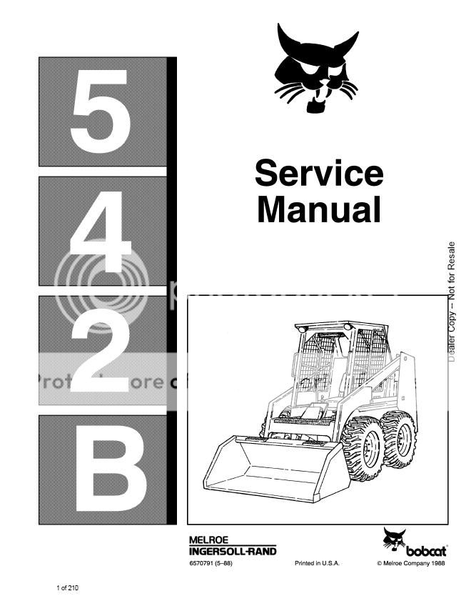 Bobcat 542b 6570791(05-88) service manual | Auto Repair Manual Forum
