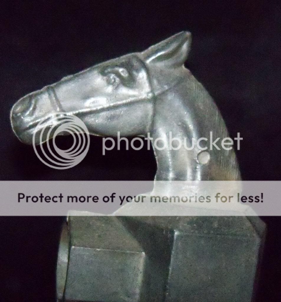 Vtg Cast Metal HORSE HEAD Chain Link Fence Post Topper Garden Gate