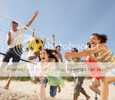 kids playing volleyball